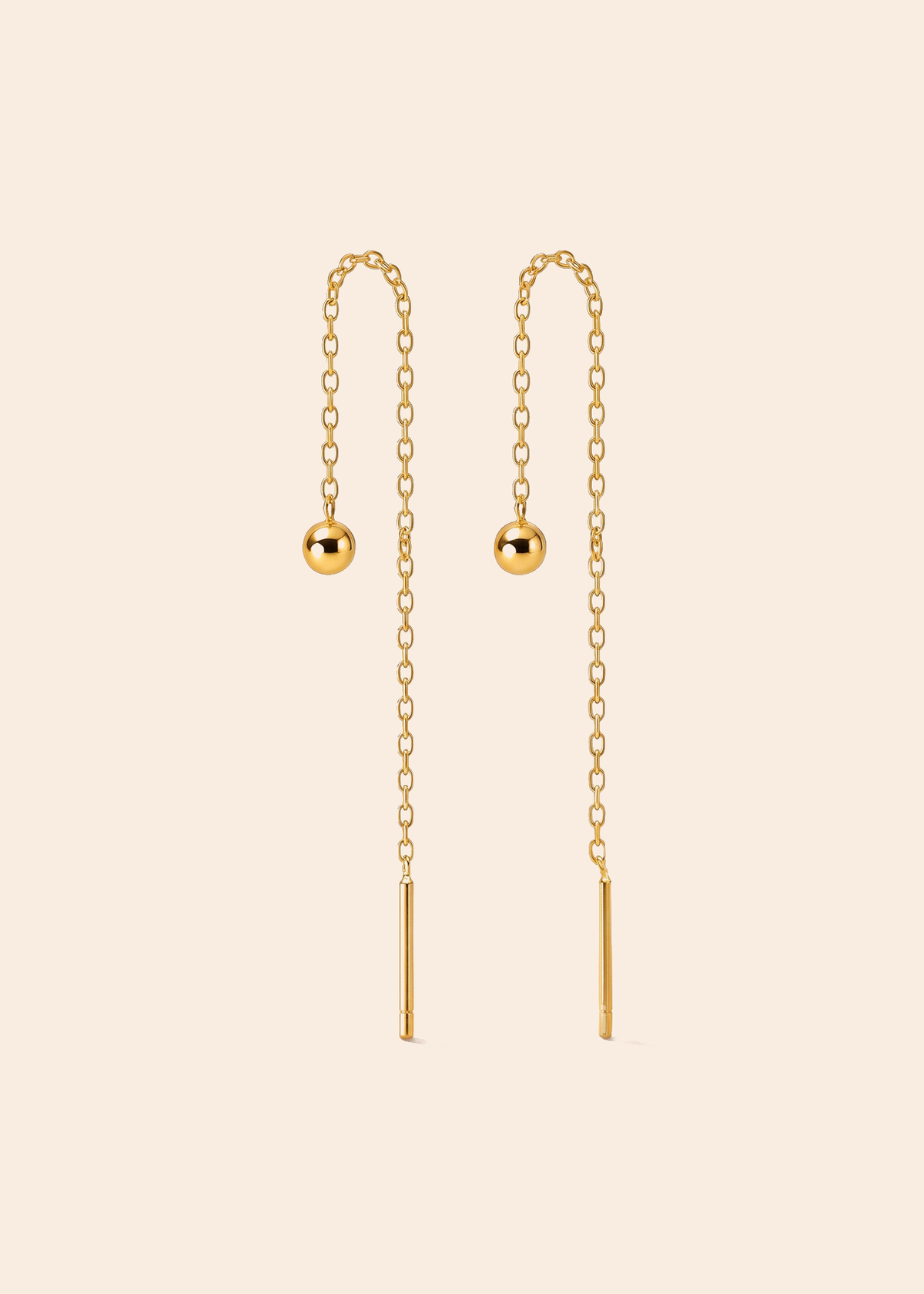 Ball Threader with Double Piercing Chain — off-white background hero
