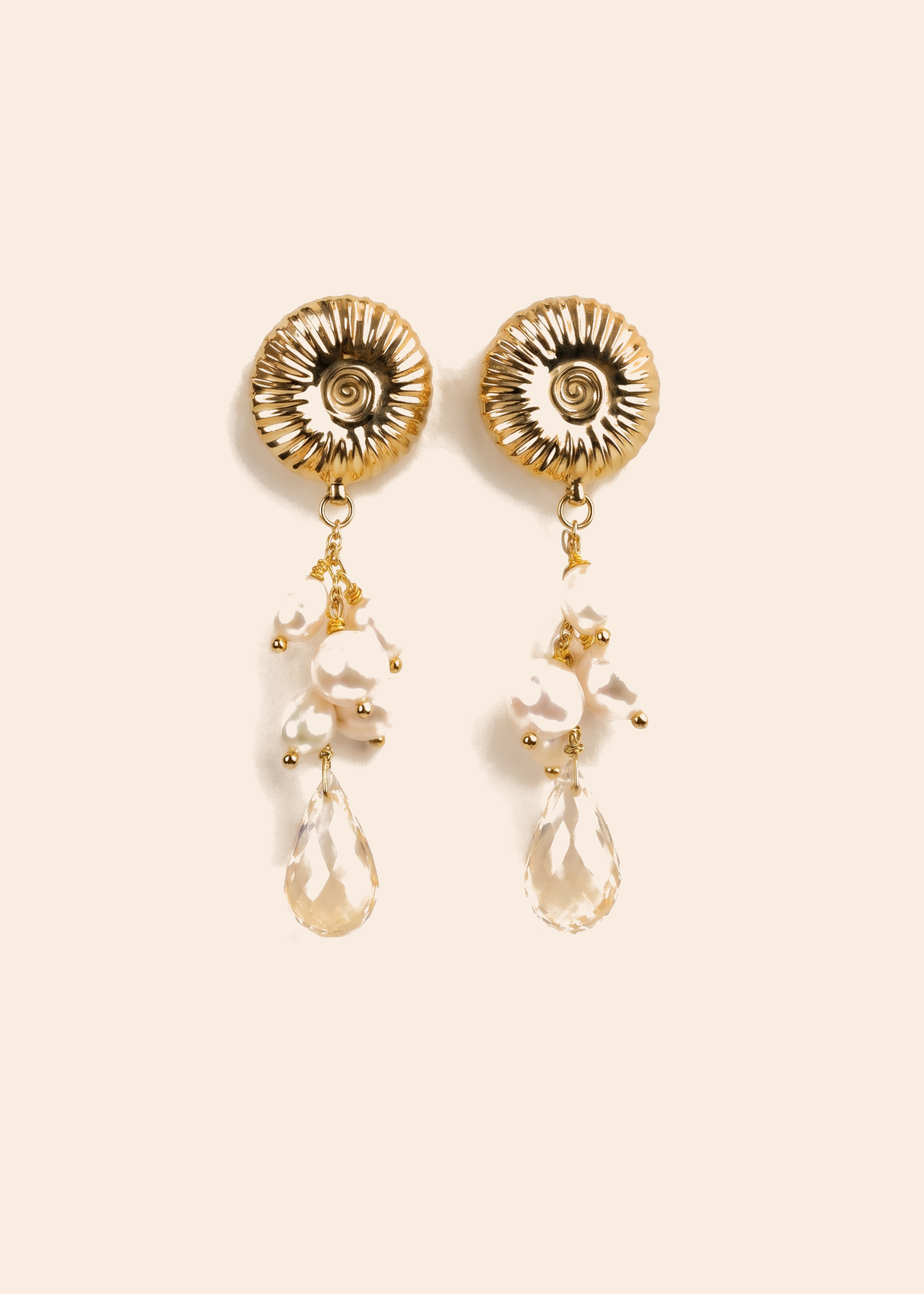 Sun and Rain Earrings — off-white background hero