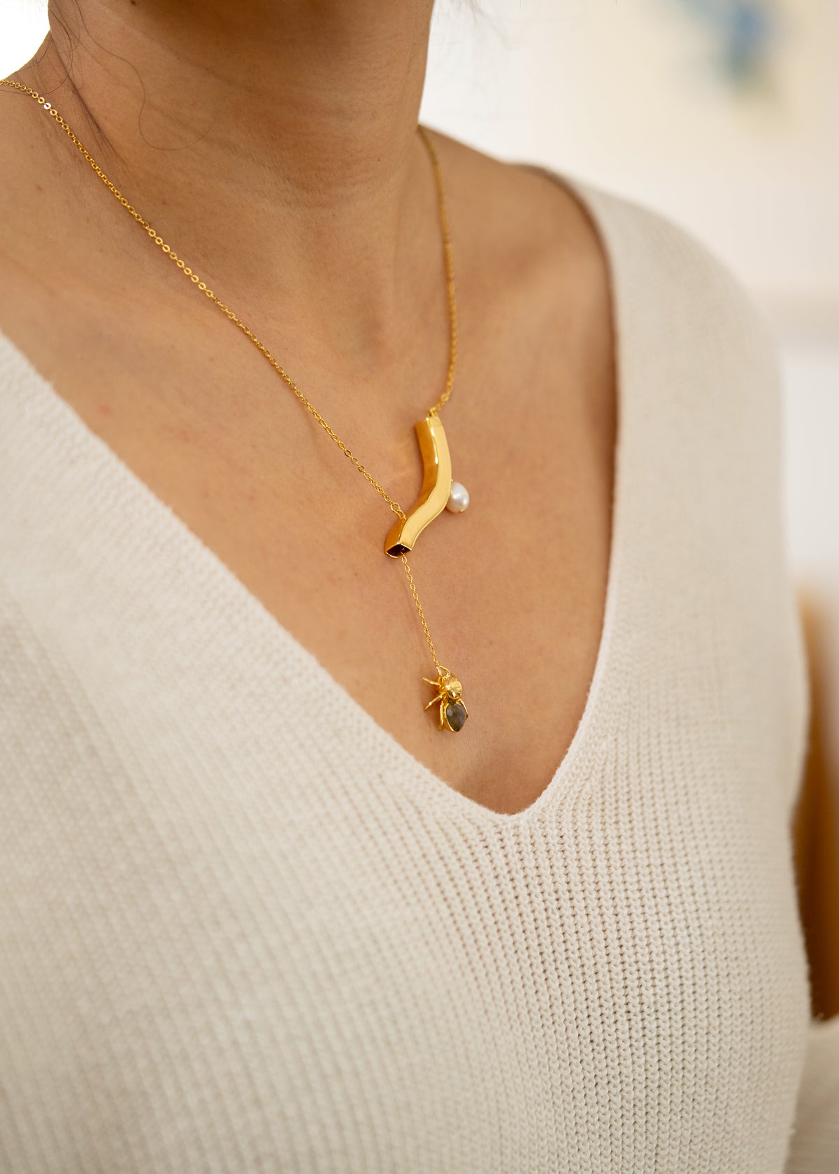 Tiny spider necklace