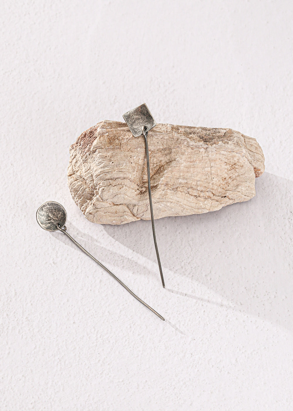 hammered fine silver dangle