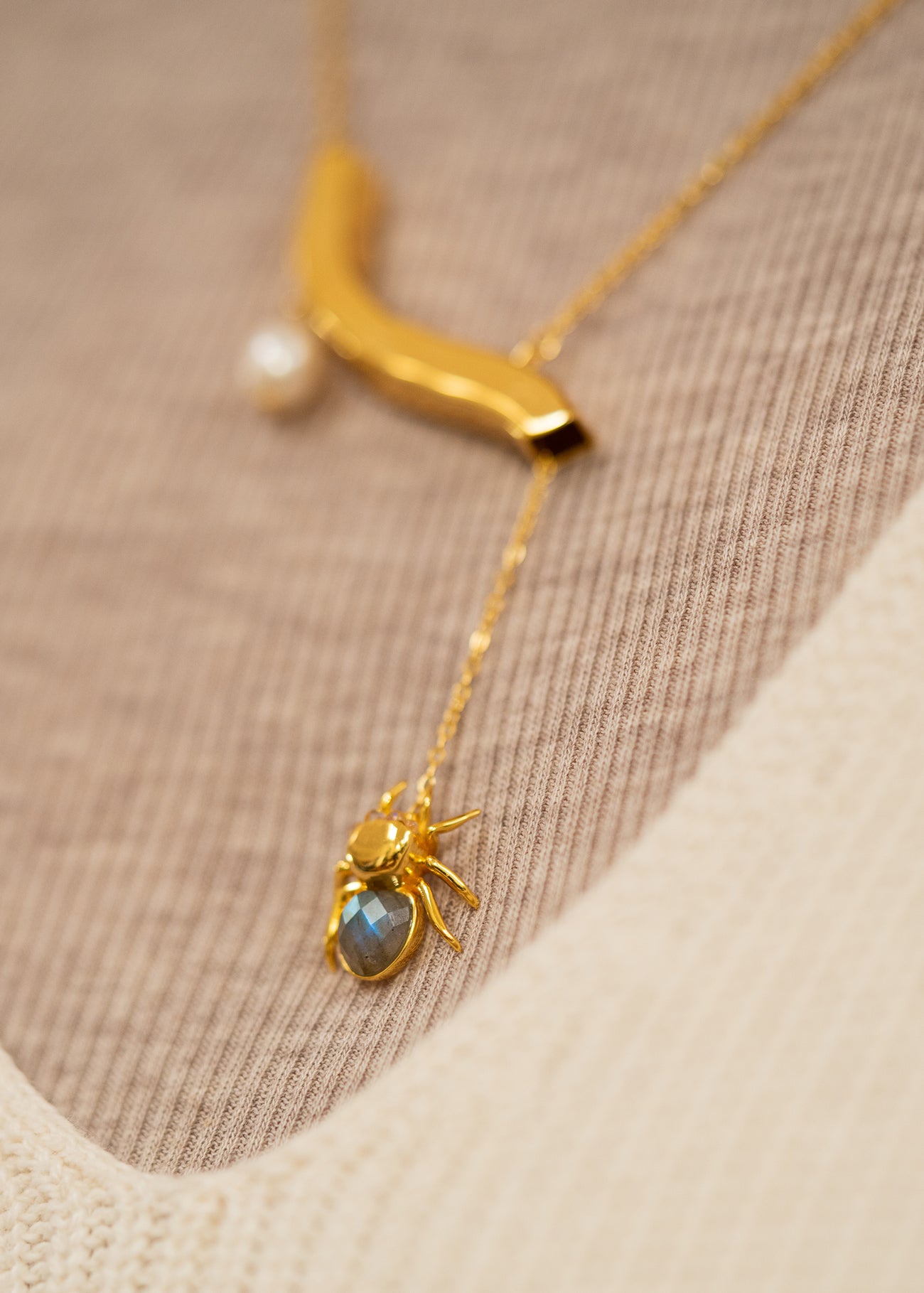 Tiny spider necklace