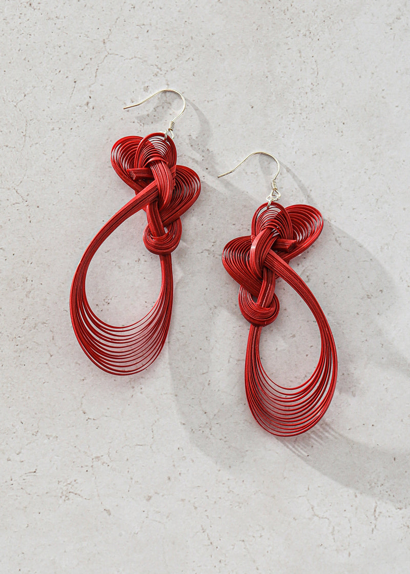 bamboo woven earring