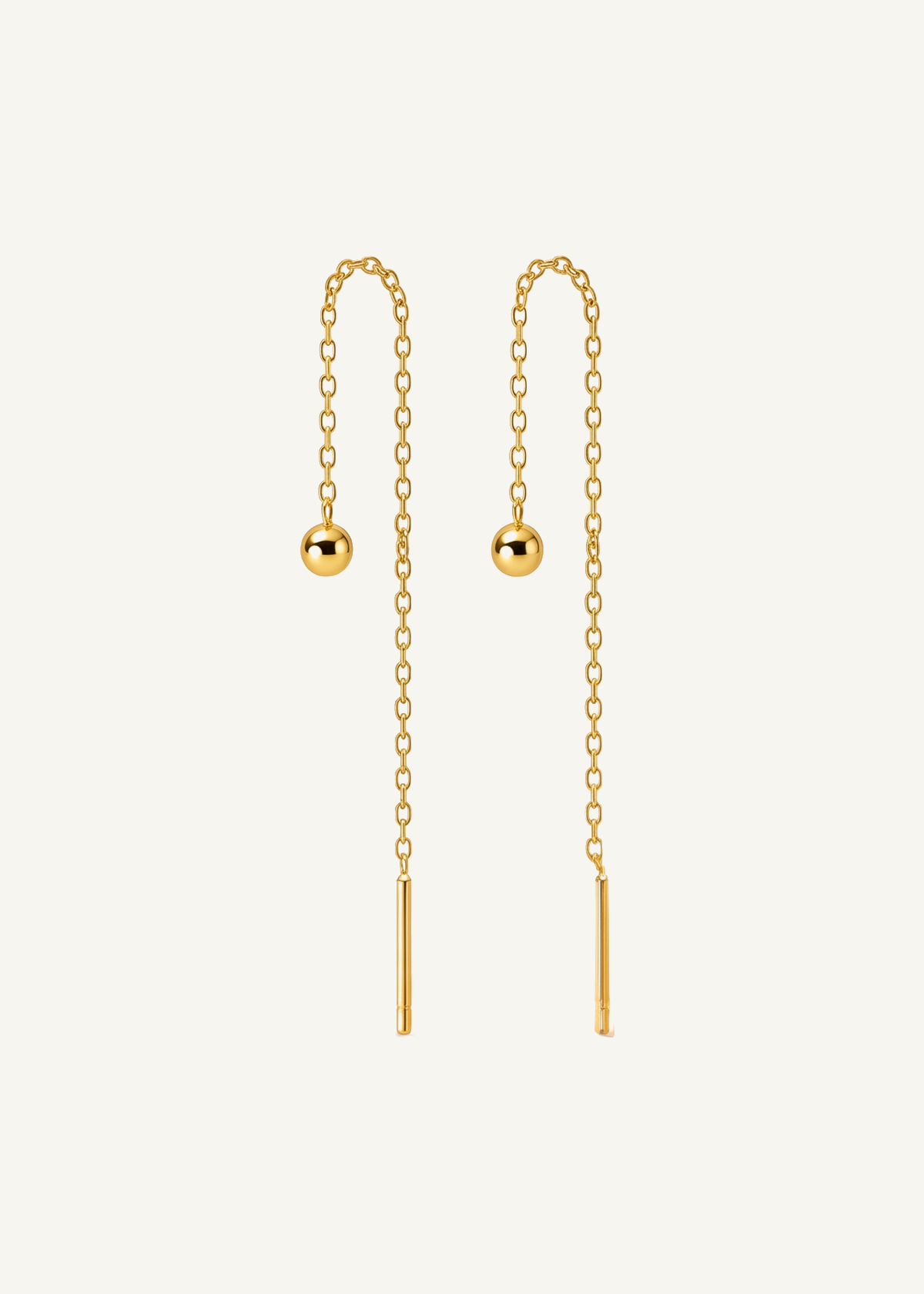 Ball Threader with Double Piercing Chain — off-white background hero