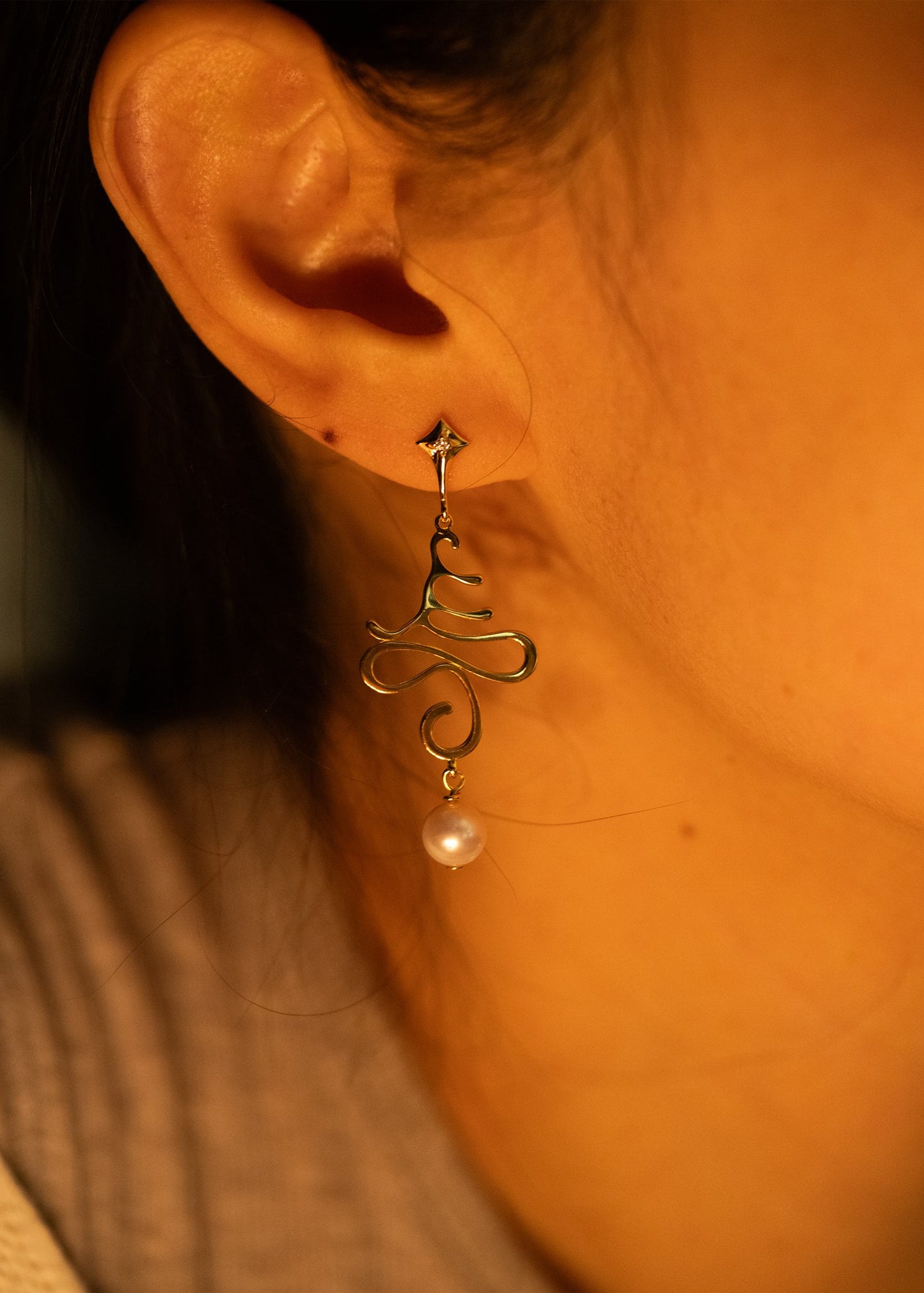 OM Tree Earrings