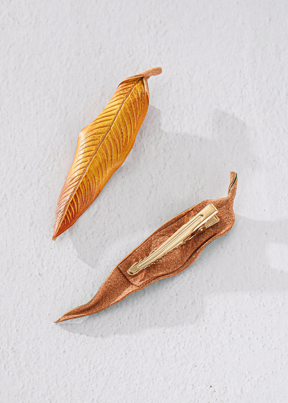 Leather Leaf Hair Clip