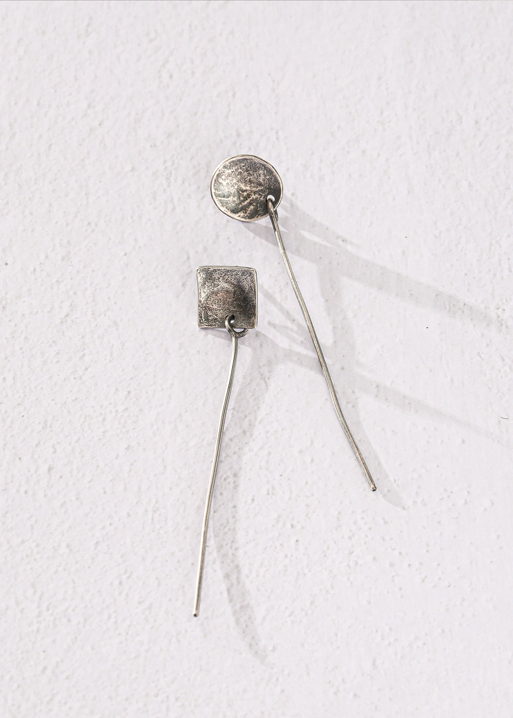 hammered fine silver dangle