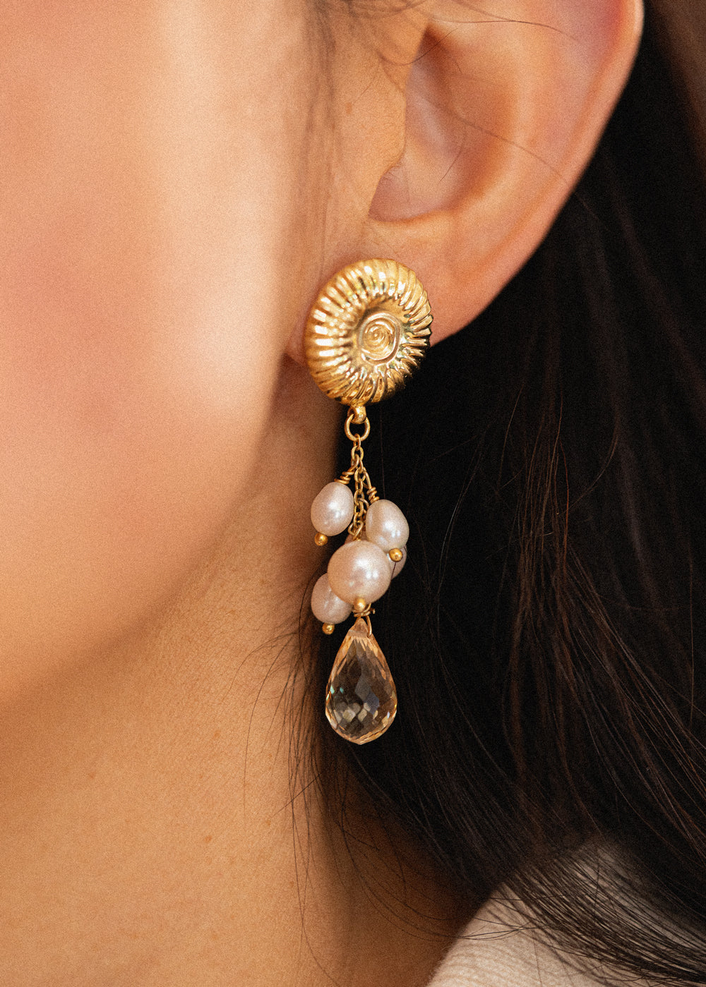 Sun and rain earring